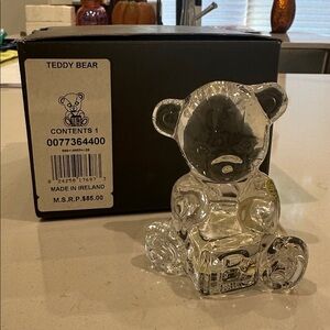 Waterford Clear Crystal Teddy Bear